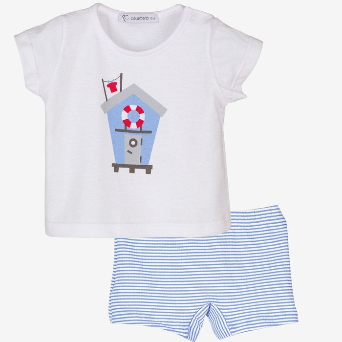 Sailor house swim shorts set for boy