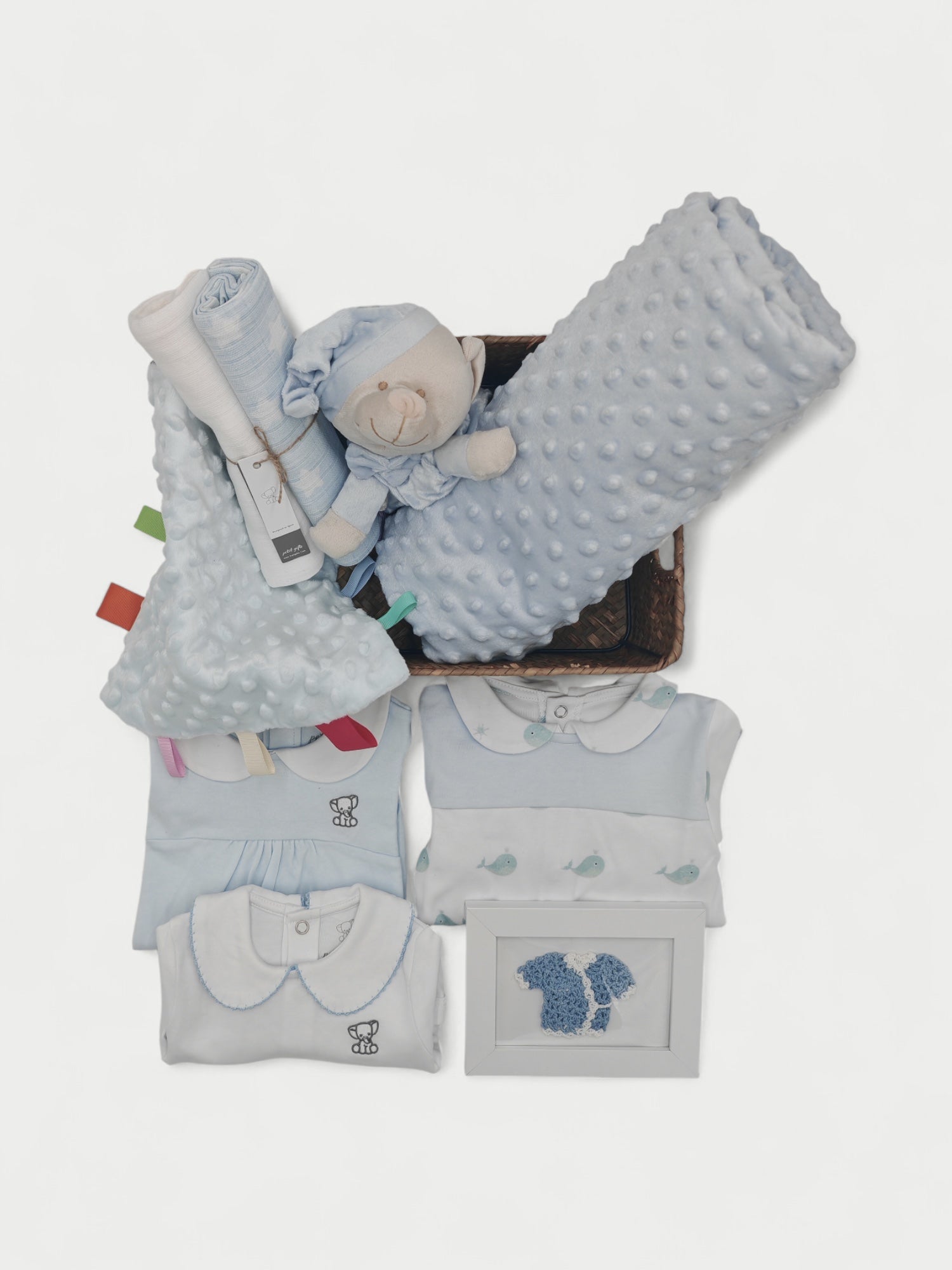 Blue Summer breath Teddy baby gift hamper