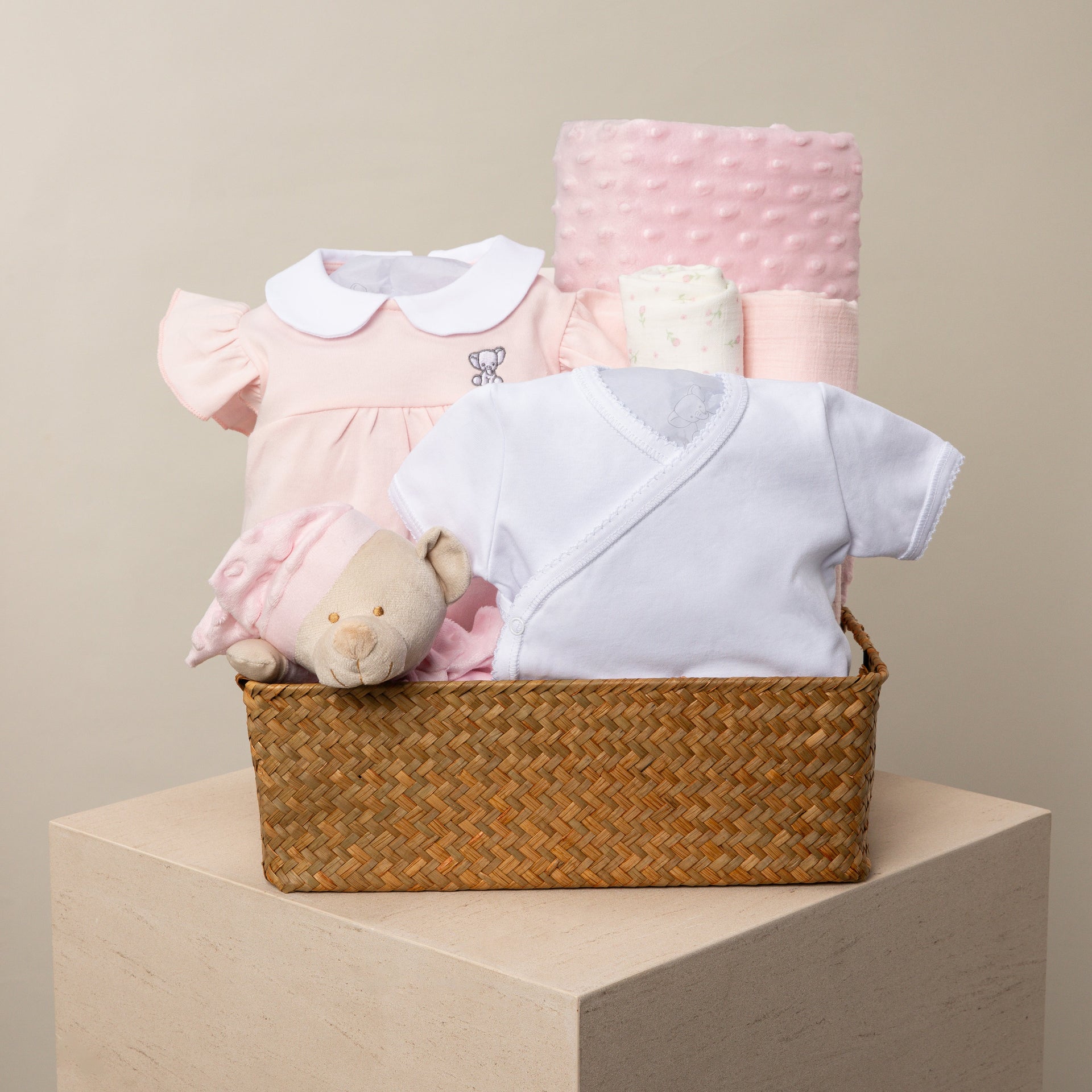 pink baby girl gift hamper