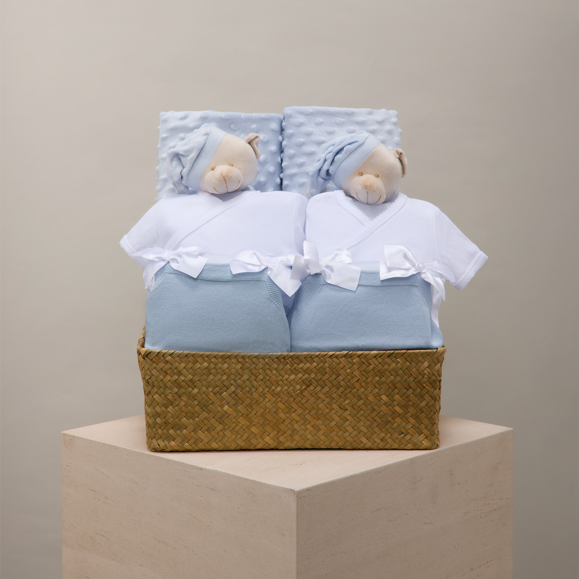 Twins Knitted in Blue