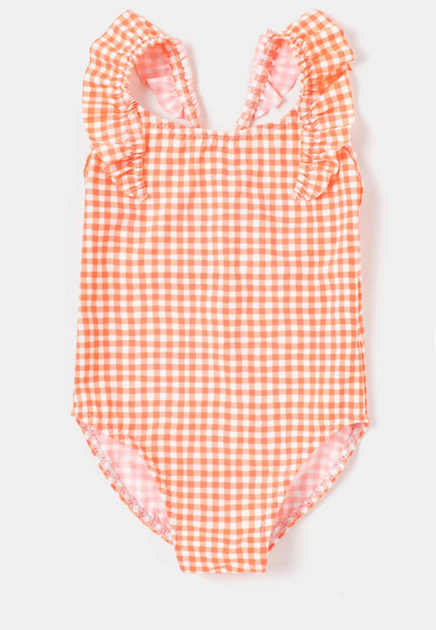 Pink and white gingham design for Girl