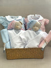 Luxury pink, blue or mix baby twins hamper with the most unique baby gifts– perfect baby shower gift with delivery in Dubai and UAE.