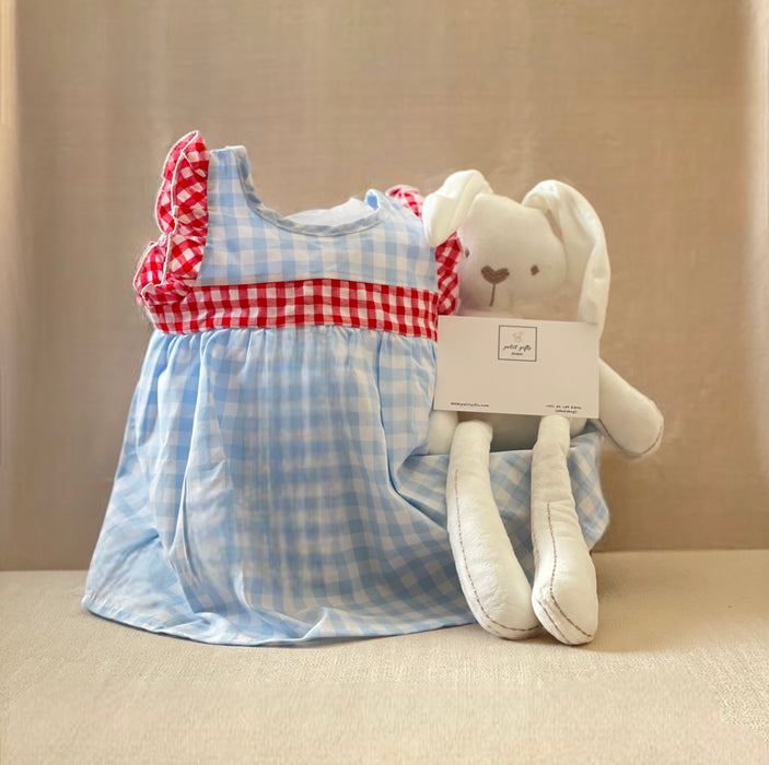 Gingham dress| baby gifts | bay girl |  girl gift | 12 months gift | 18 months gifts