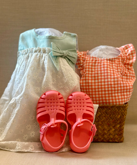 Gingham 12-18 months baby girl gift