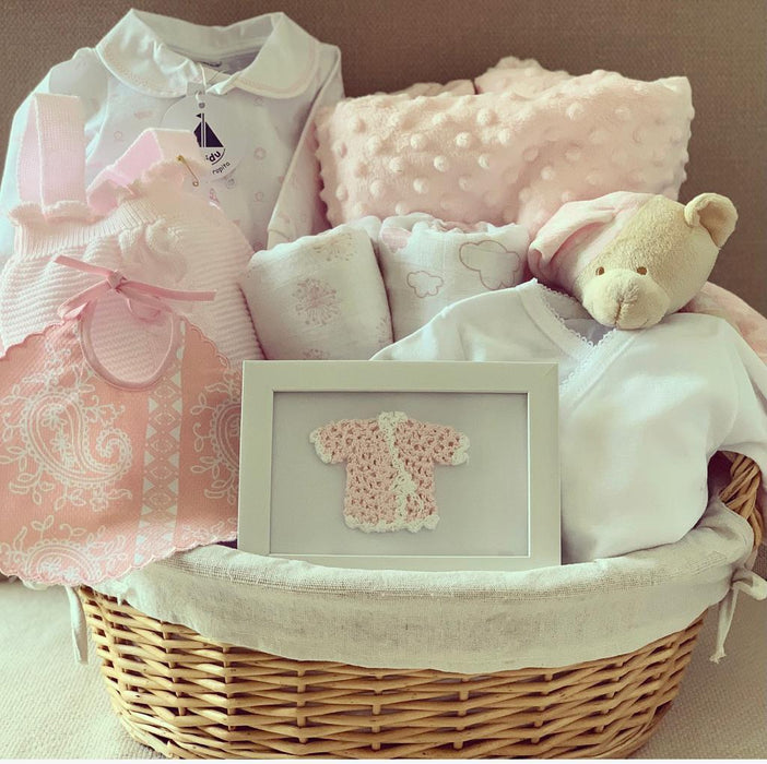 Amazon.com : MJ Gifts Unique Baby Girl Gifts for Newborn:Gifts Bundle -  Organic Blanket, Bunny Security Lovey with Bell, Elegant Photo Frame &  Pacifier Clips - Ideal Baby Shower Gifts (Pink) : Baby